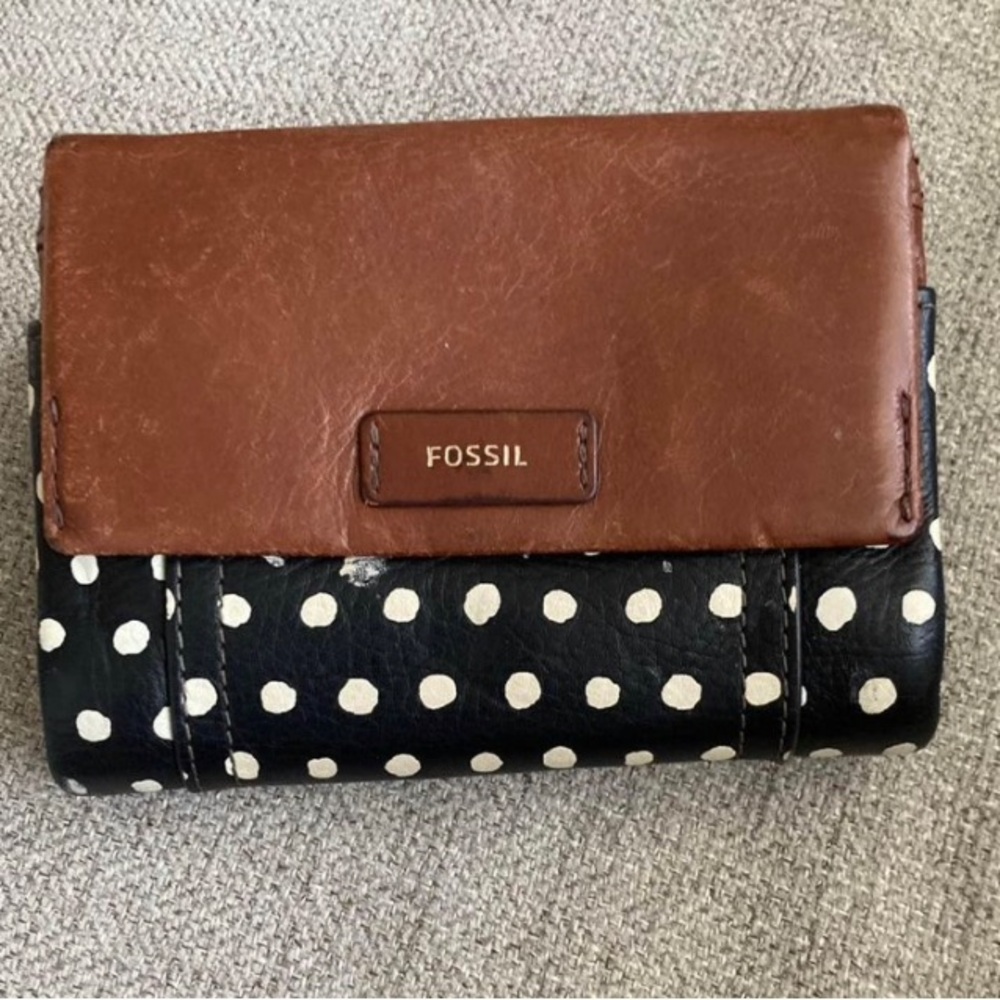 Polka Dot Fossil Wallet